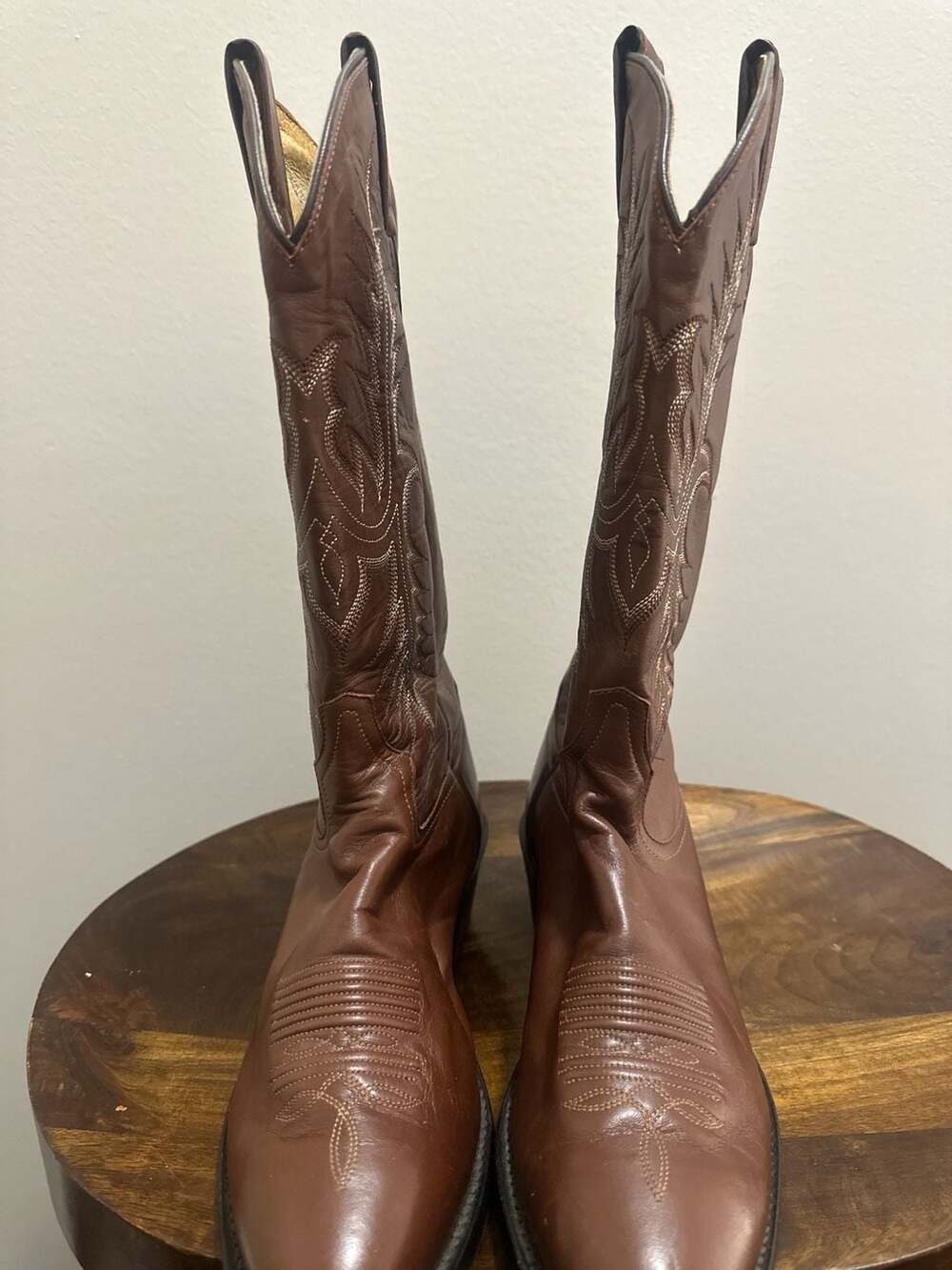 Tony‎ Lama Brown Leather Western Cowboy Boots Style TM 2001 B8